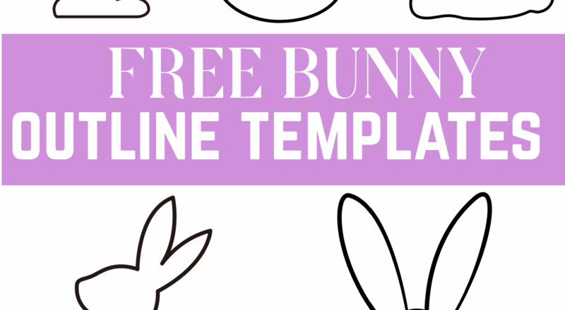 Free Bunny Outlines Printable Templates Crafty Morning