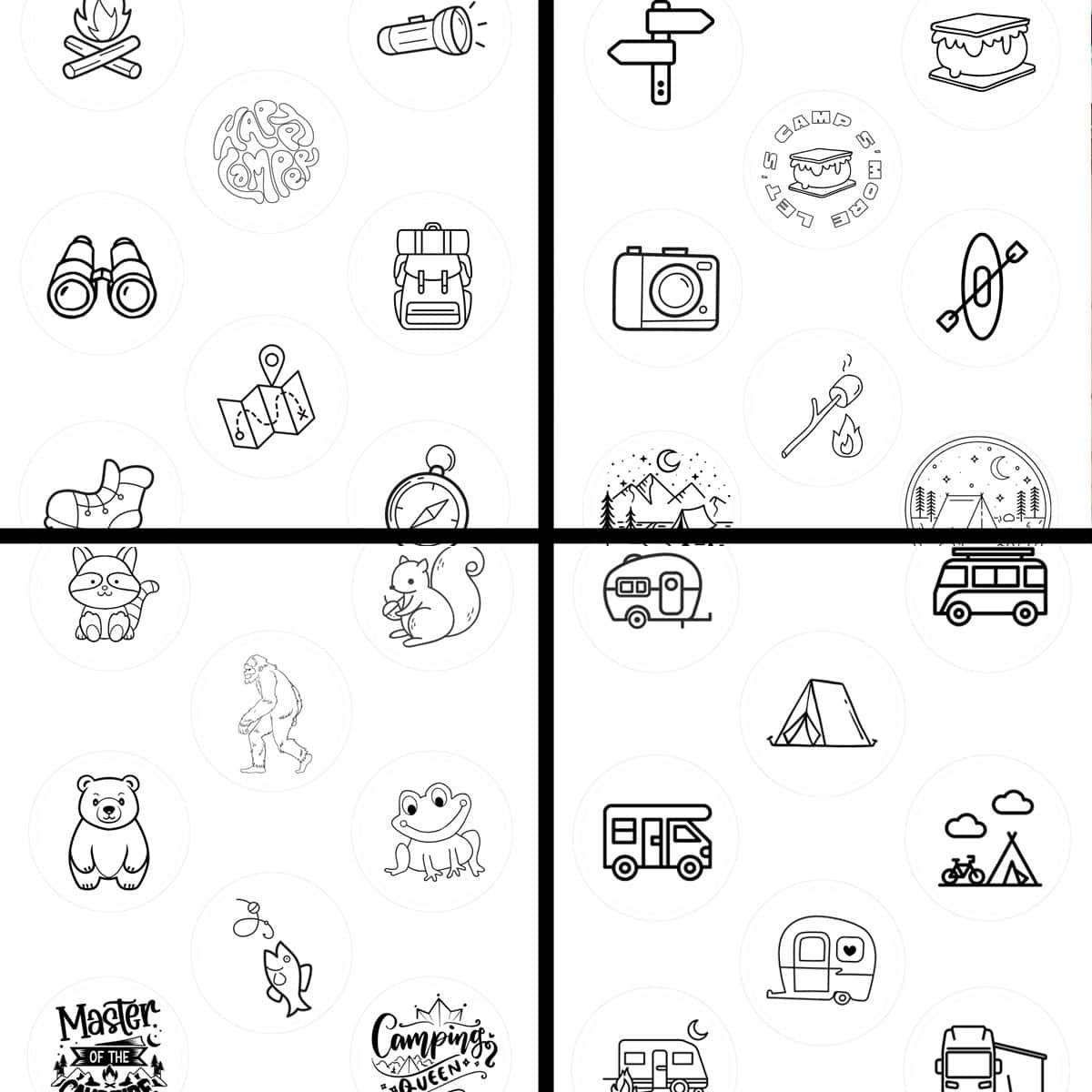 Free Camping Button Templates Free Camping Button Templates