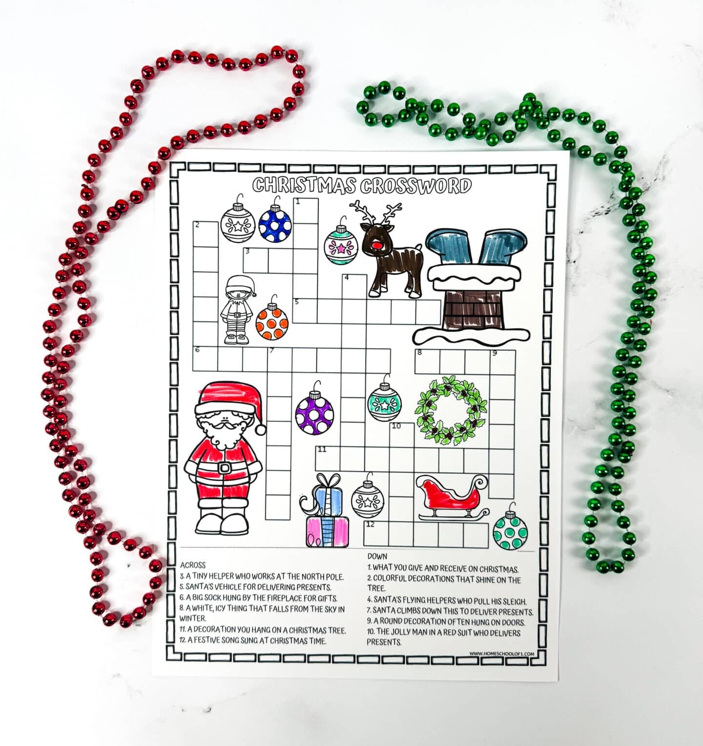 Free Christmas Crossword Printable