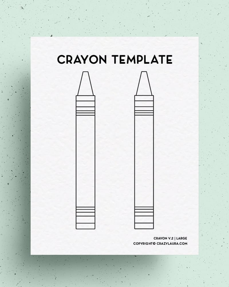 printable crayon template printable crayon template