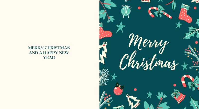 Free Custom Printable Christmas Folded Card Templates Canva