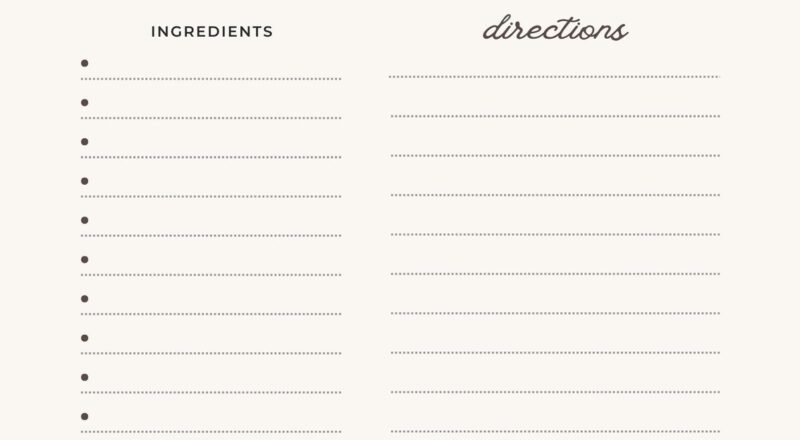 Free Custom Printable Recipe Card Templates Online Canva