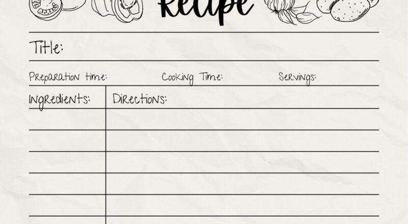 Free Custom Printable Recipe Card Templates Online Canva
