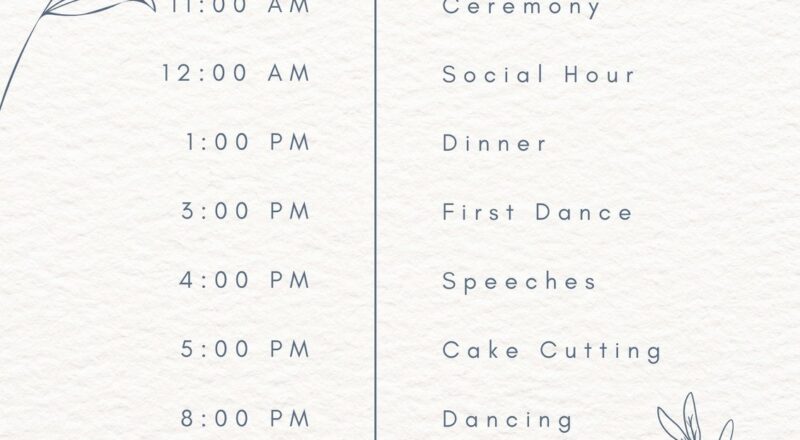 Free Custom Printable Wedding Program Templates Canva