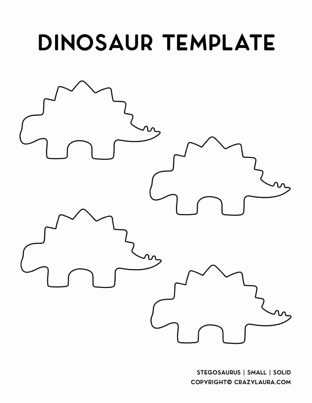Free Dinosaur Template Printable Stencil For 2025 Crazy Laura
