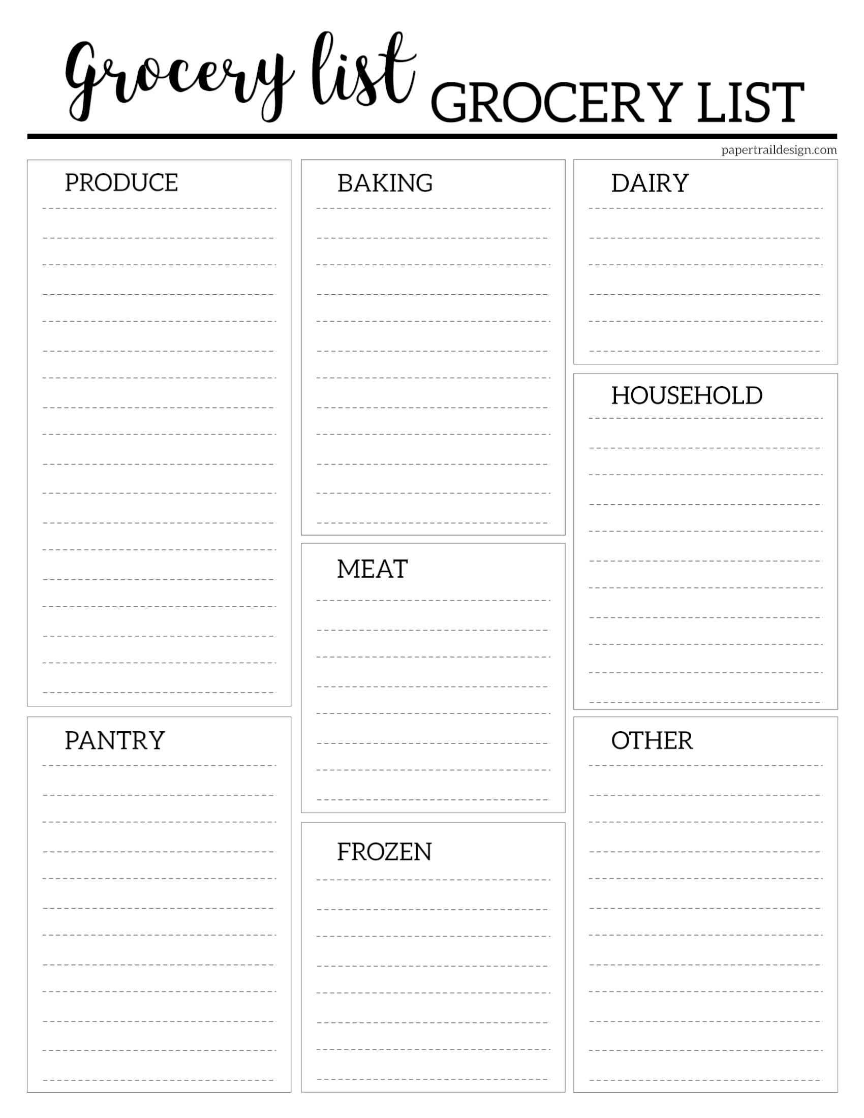 free grocery list template printable free grocery list template printable