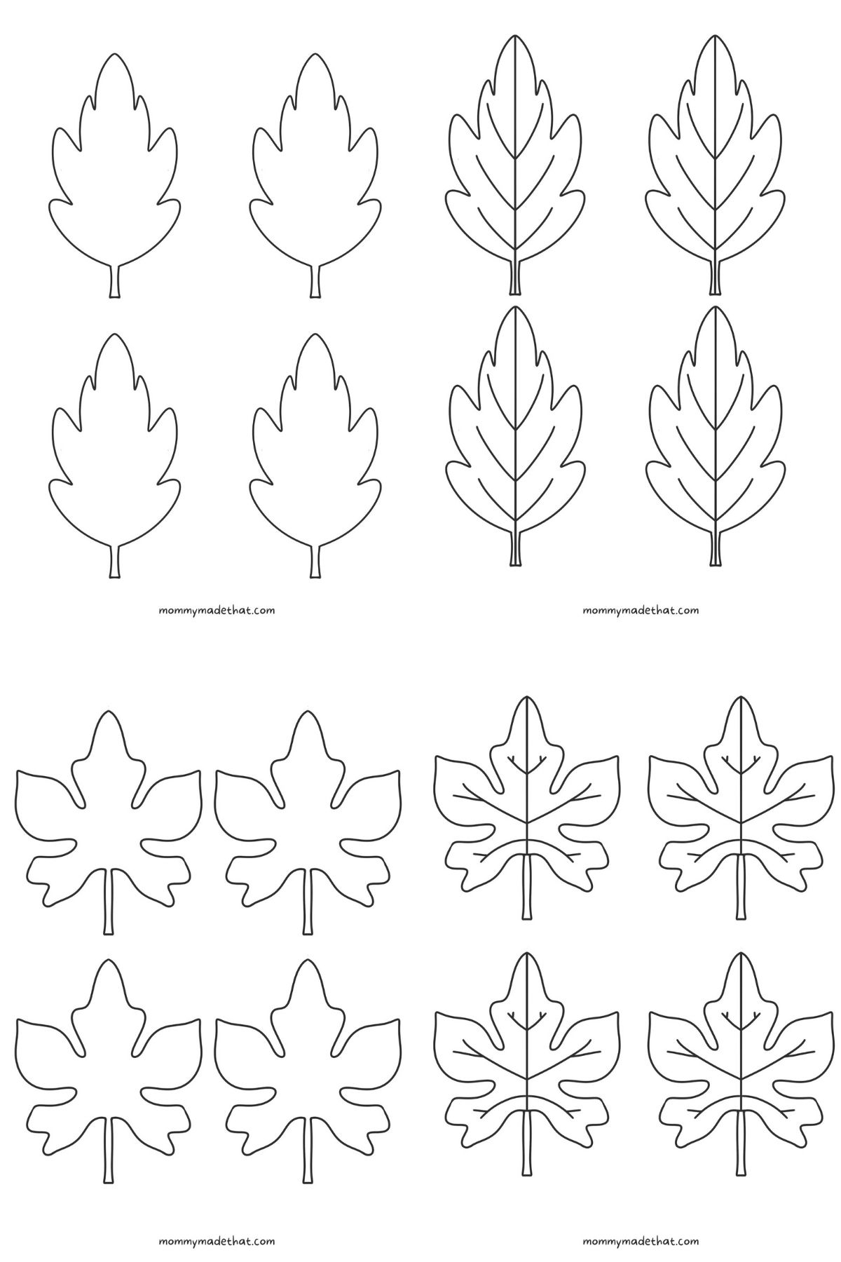 printable leaf templates