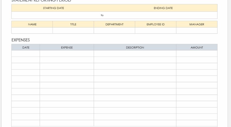 Free PDF Expense Report Templates And Forms Smartsheet