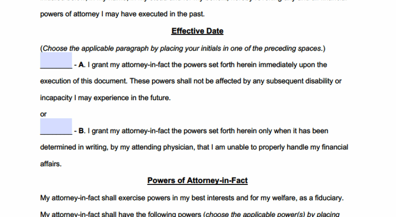 Free Power Of Attorney Forms PDF Word