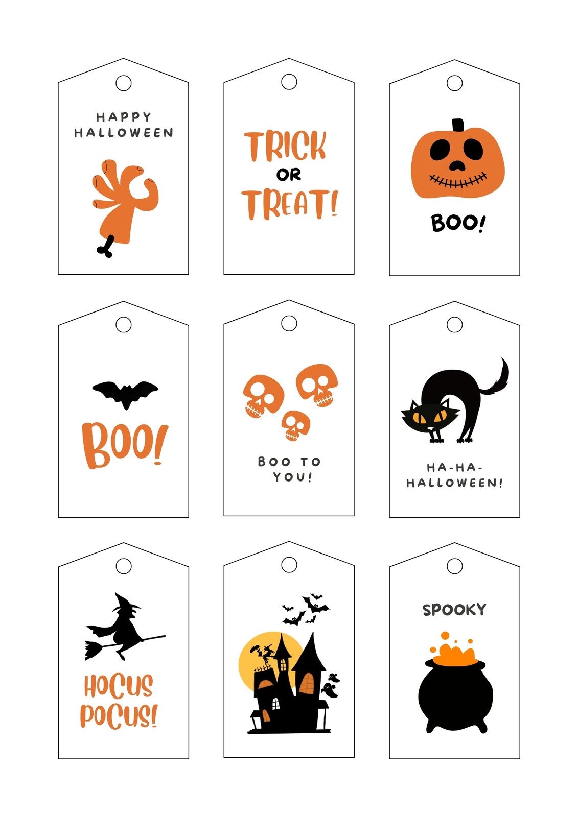 Free Printable And Customizable Halloween Tag Templates Canva Free Printable And Customizable Halloween Tag Templates Canva