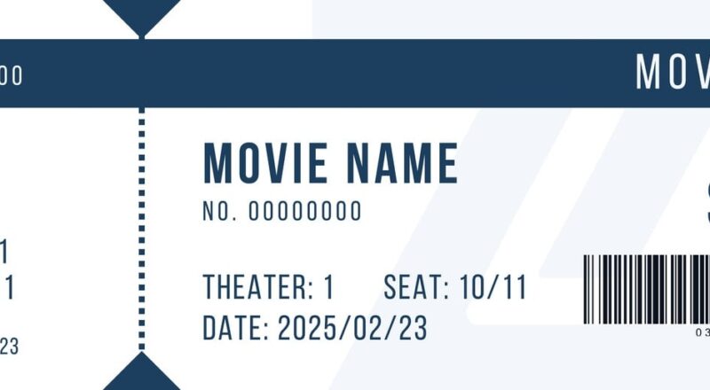 Free Printable And Customizable Movie Ticket Templates Canva