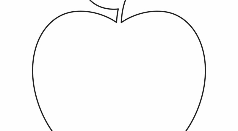 Free Printable Apple Outline For Crafts Fireflies And Mud Pies