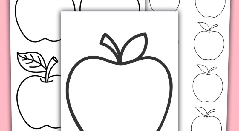 Free Printable Apple Template And Coloring Pages For Kids