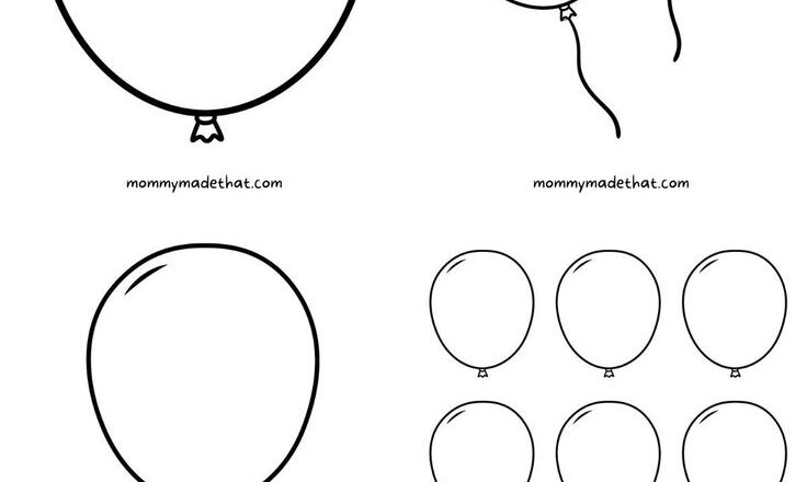 Free Printable Balloon Templates Different Sizes