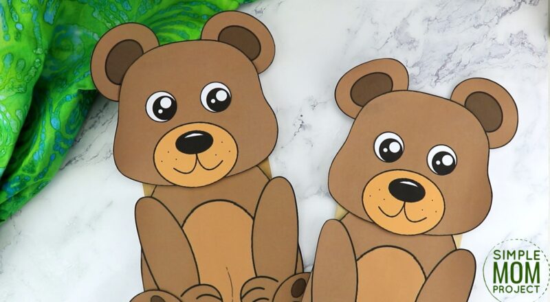 Free Printable Bear Paper Bag Puppet Template Simple Mom Project