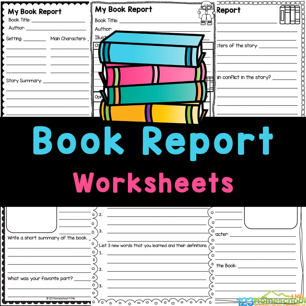 free printable book report template