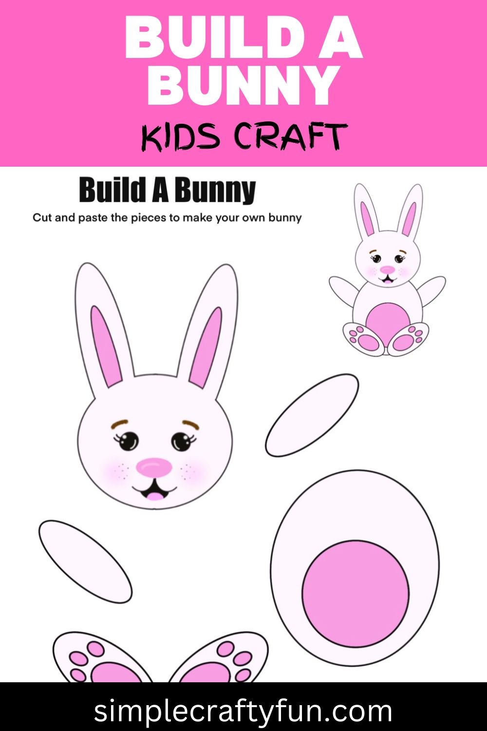 Free Printable Build A Bunny Craft For Kids 