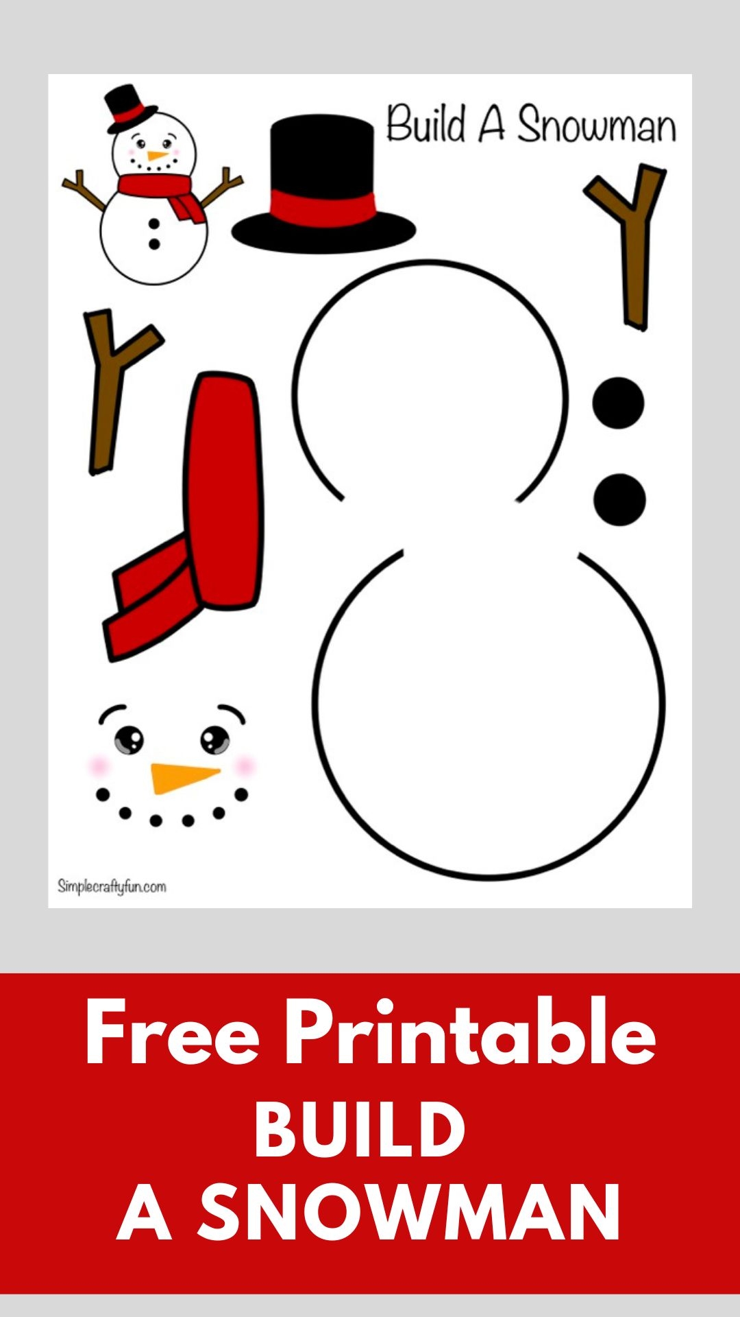 snowman template printable pdf