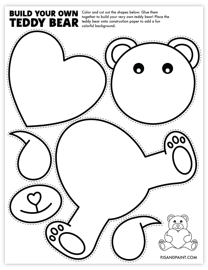 Free Printable Build Your Own Teddy Bear Craft Pjs And Paint Free Printable Build Your Own Teddy Bear Craft Pjs And Paint