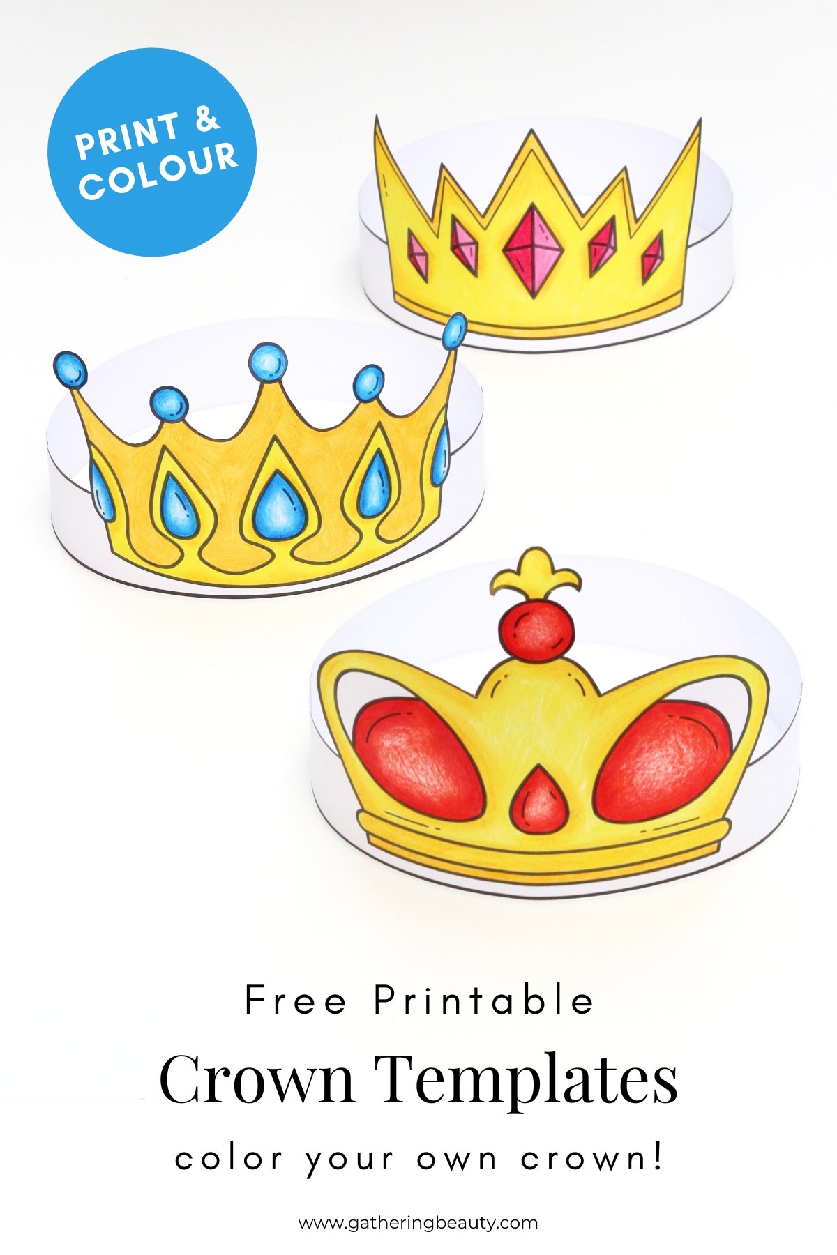 Free Printable Crown Templates Gathering Beauty