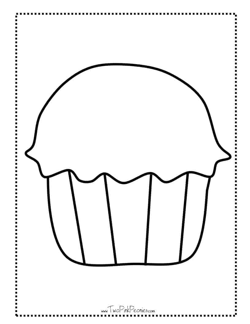 Free Printable Cupcake Templates free Instant PDF Download 