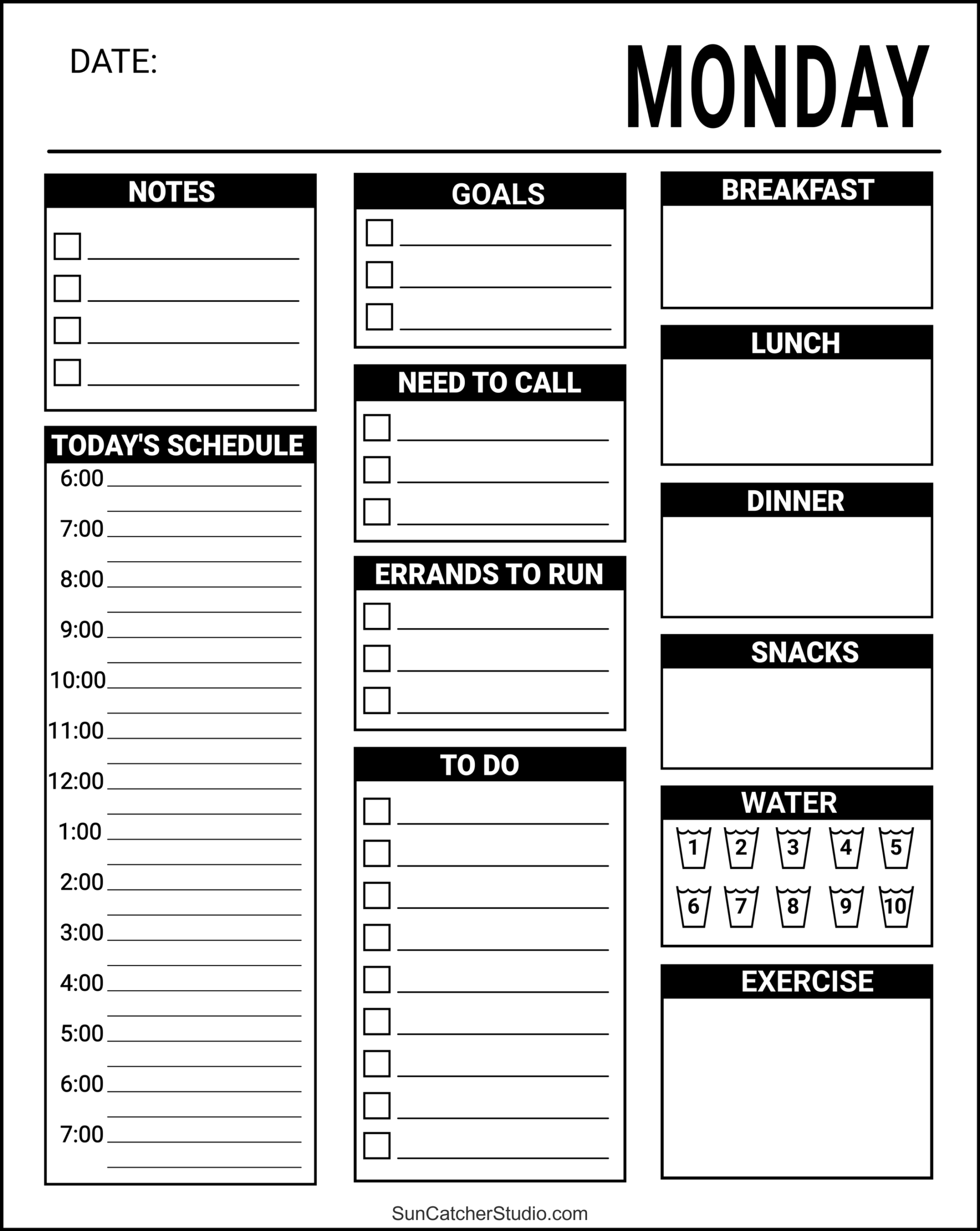 Free Printable Daily Planner Templates PDF Format Free Printables Monograms Design Tools Patterns DIY Projects Free Printable Daily Planner Templates PDF Format Free Printables Monograms Design Tools Patterns DIY Projects