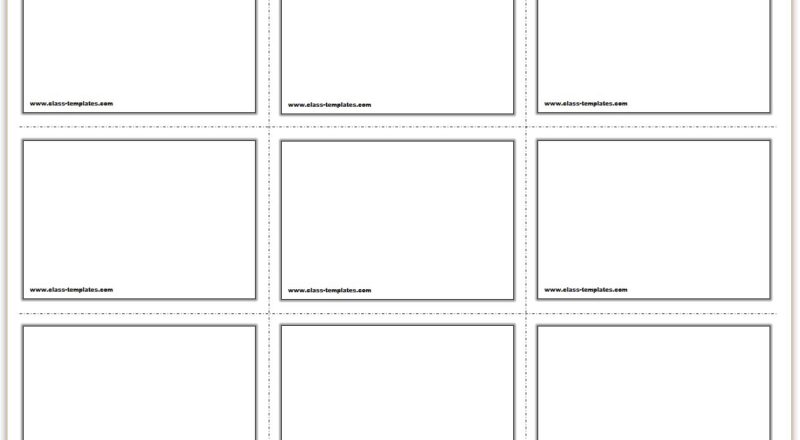 Free Printable Flash Cards Template