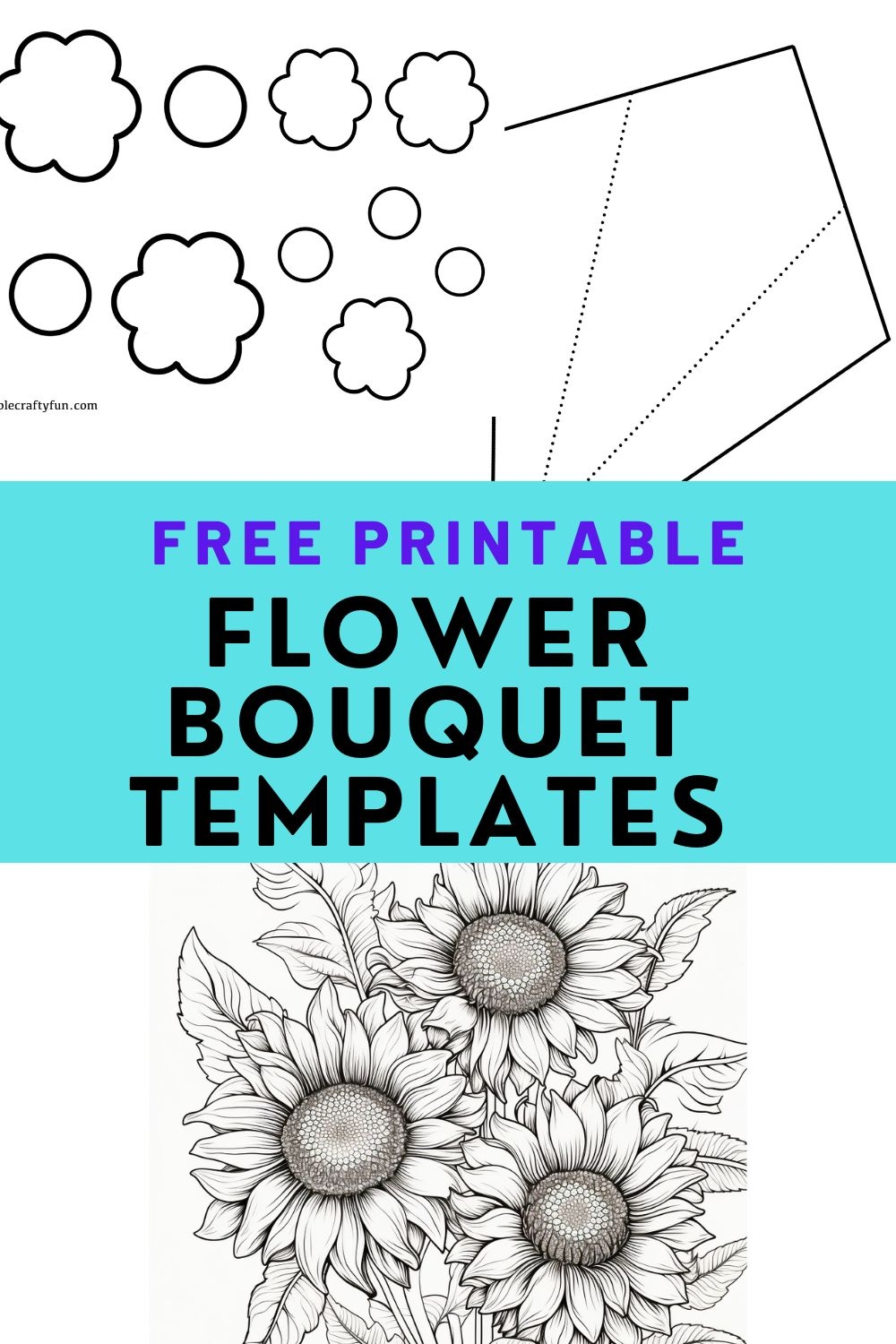 Free Printable Flower Bouquet Craft  Free Printable Flower Bouquet Craft