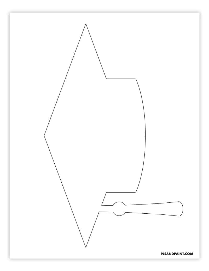 graduation hat template printable