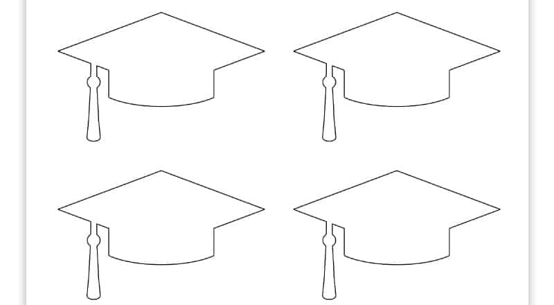 Free Printable Graduation Cap Template 2 Sizes Pjs And Paint