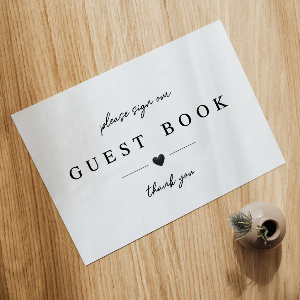 Free Printable Guest Book Signs For Weddings