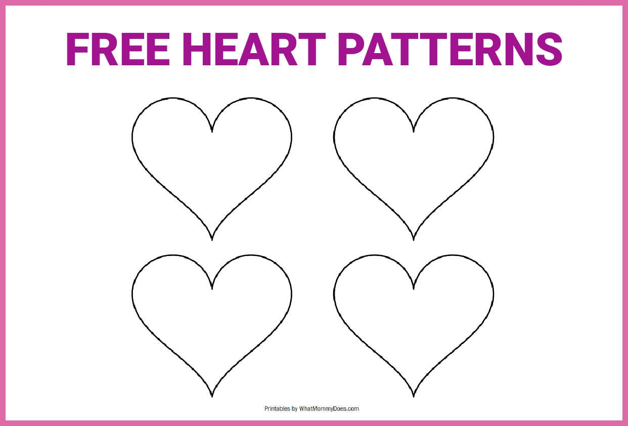 heart printable template heart printable template