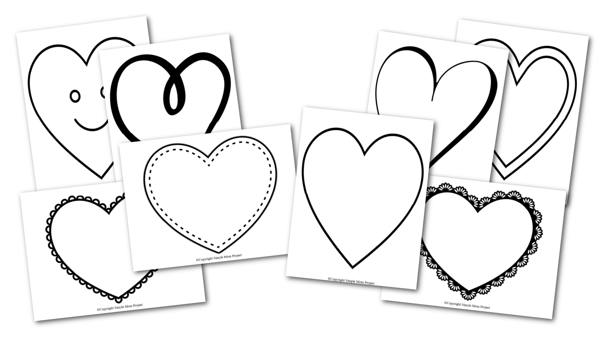 free printable heart shape template