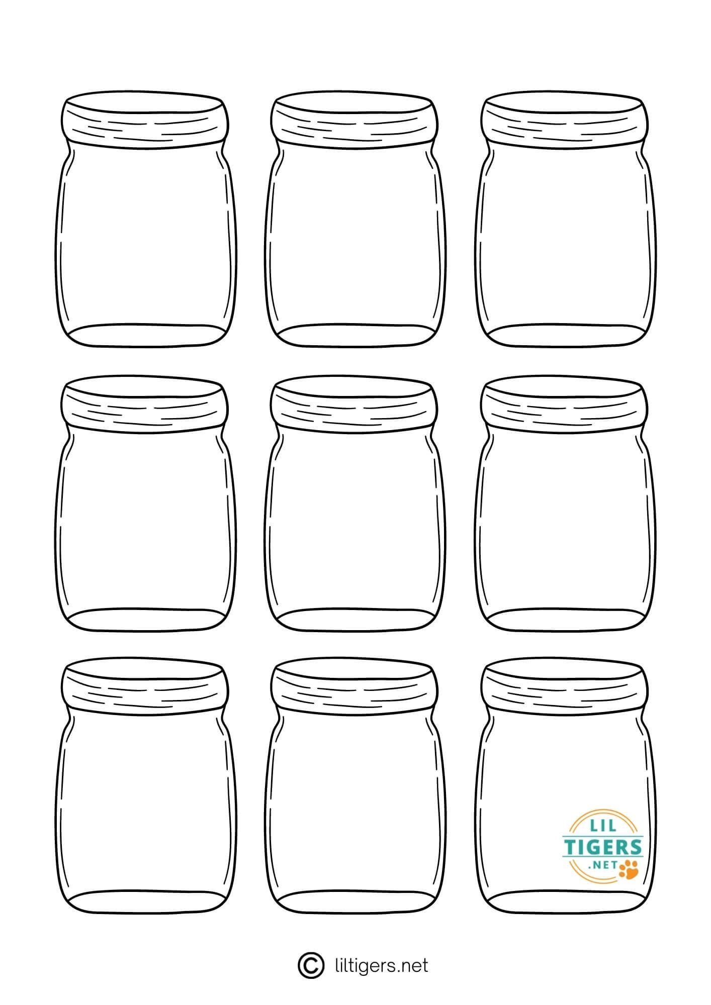 Free Printable Mason Jar Templates Lil Tigers Lil Tigers