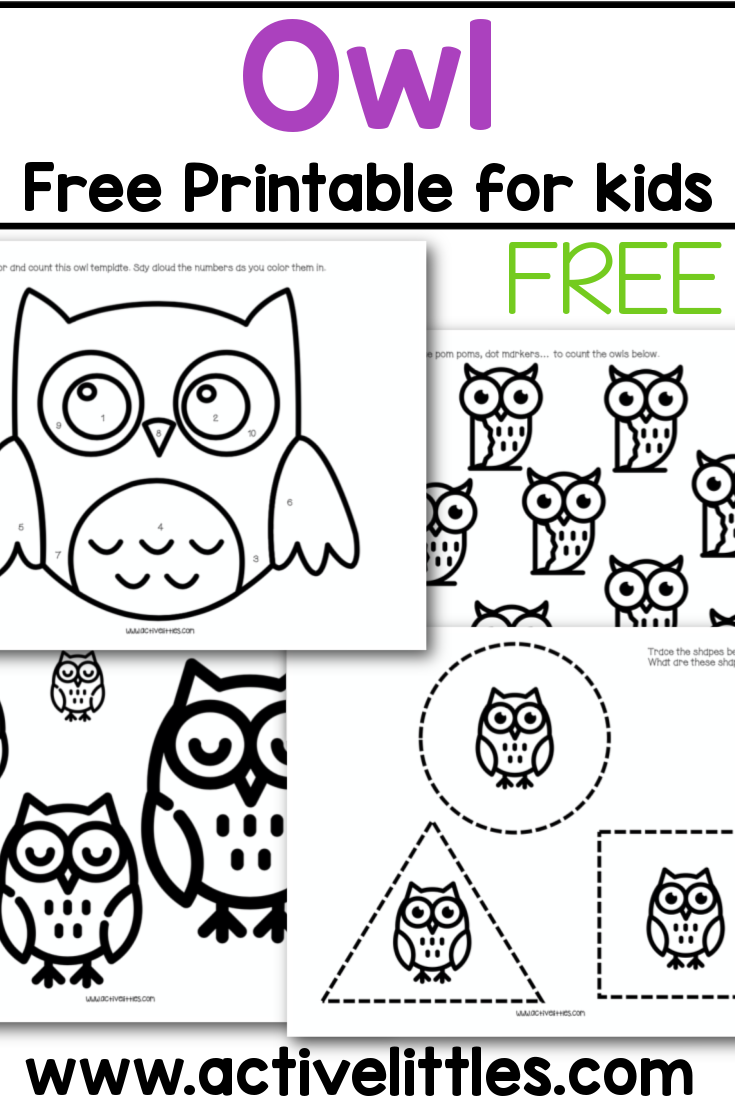 Free Printable Owl Template Active Littles