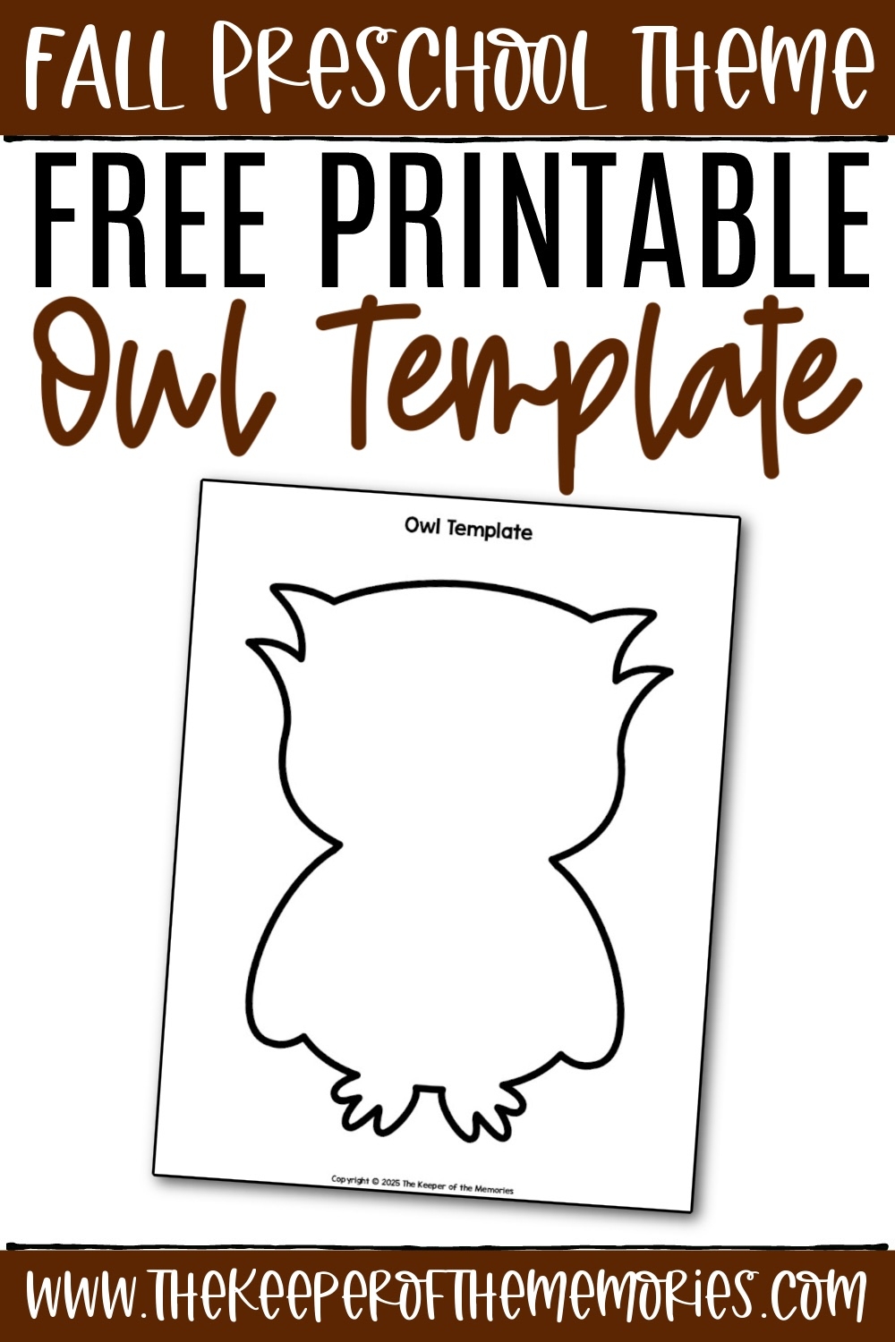 owl template printable