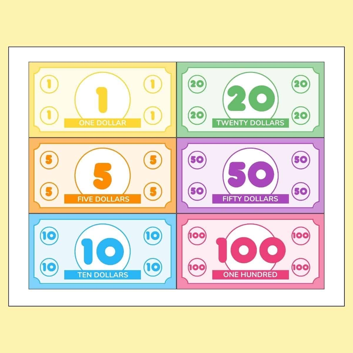 Free Printable Play Money For Classroom Or Kids Games Free Printable Play Money For Classroom Or Kids Games