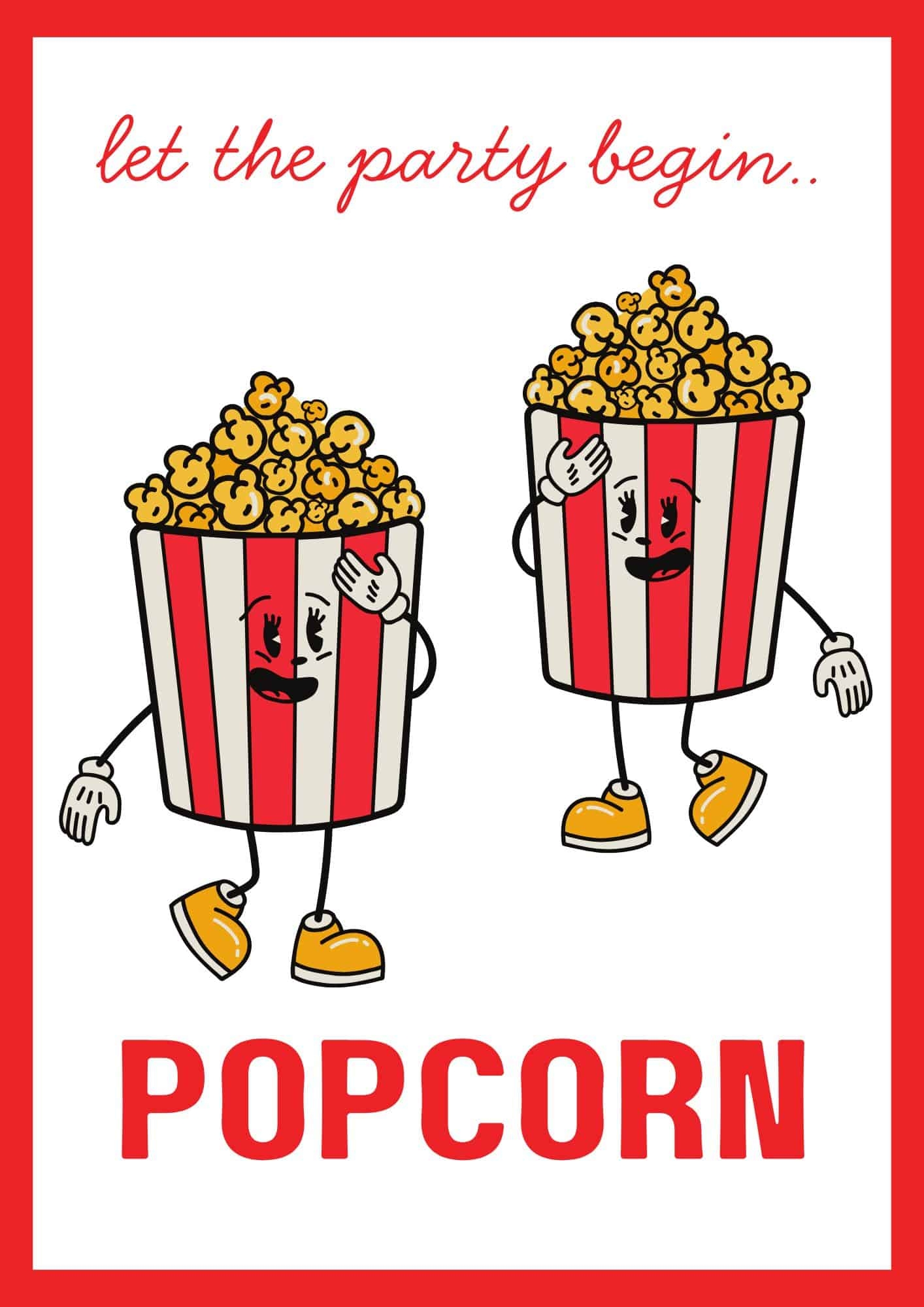 Free Printable Popcorn Sign 11 Designs The Pink Craft Box