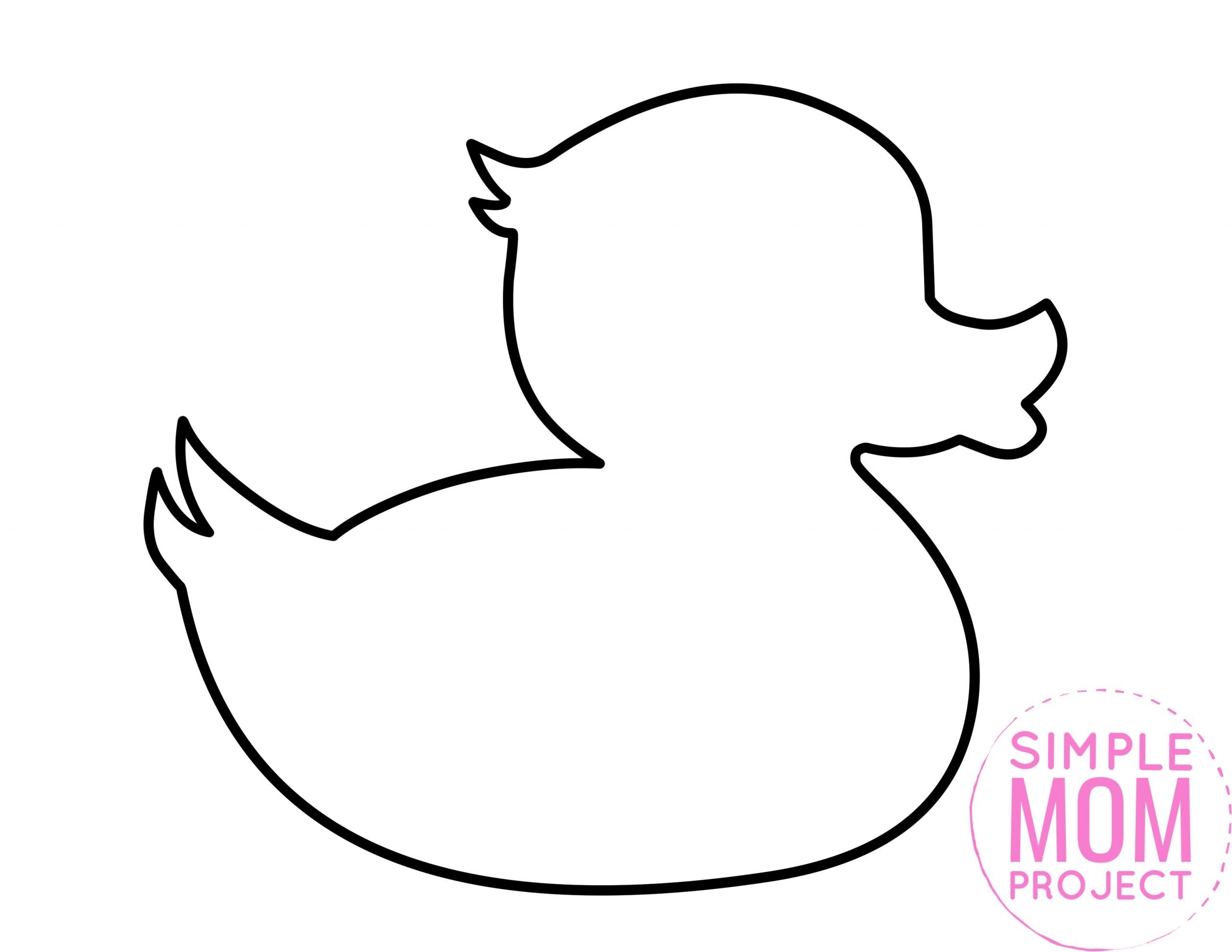 Free Printable Rubber Duck Template Simple Mom Project