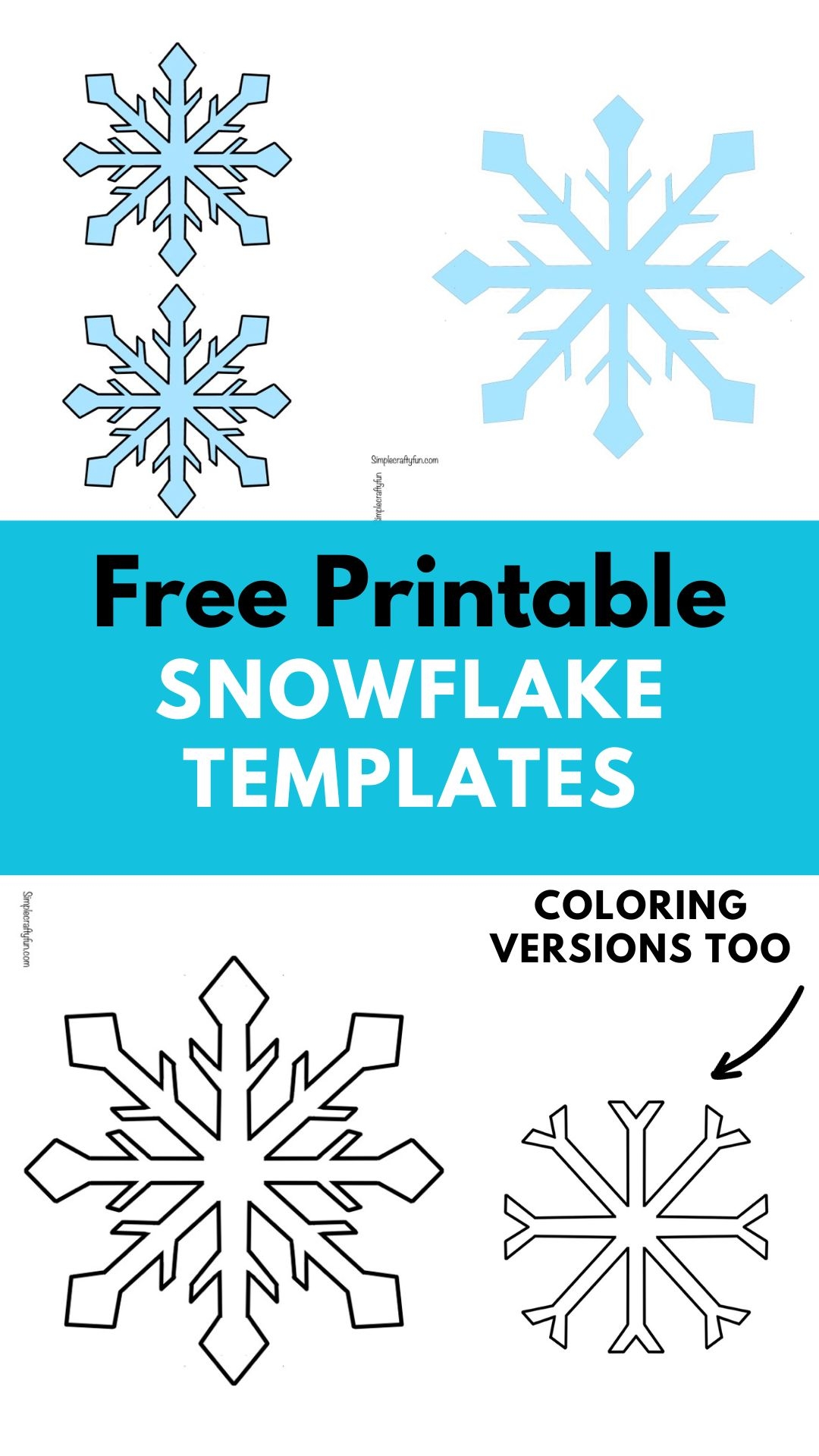 Free Printable Snowflake Templates For Crafts  Free Printable Snowflake Templates For Crafts