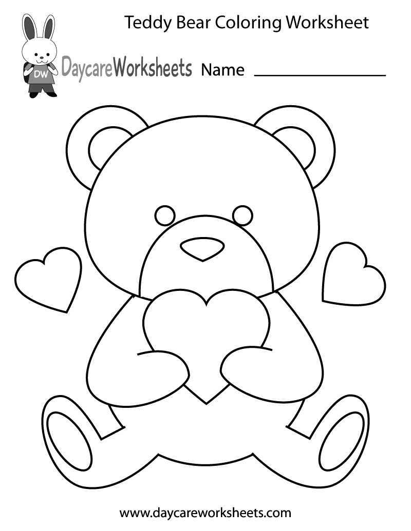 Free Printable Teddy Bear Coloring Worksheet For Preschool Free Printable Teddy Bear Coloring Worksheet For Preschool