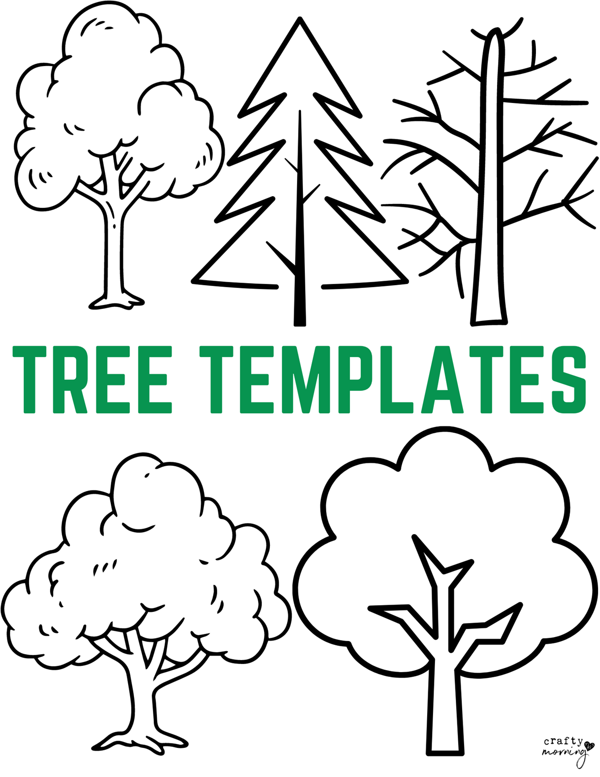 large printable tree template free