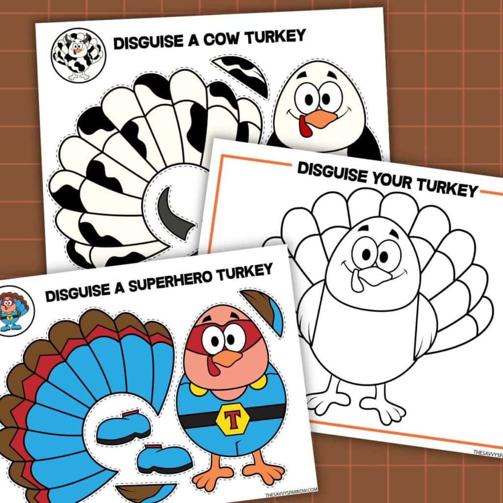 Free Printable Turkey In Disguise Templates To Hide A Turkey  Free Printable Turkey In Disguise Templates To Hide A Turkey