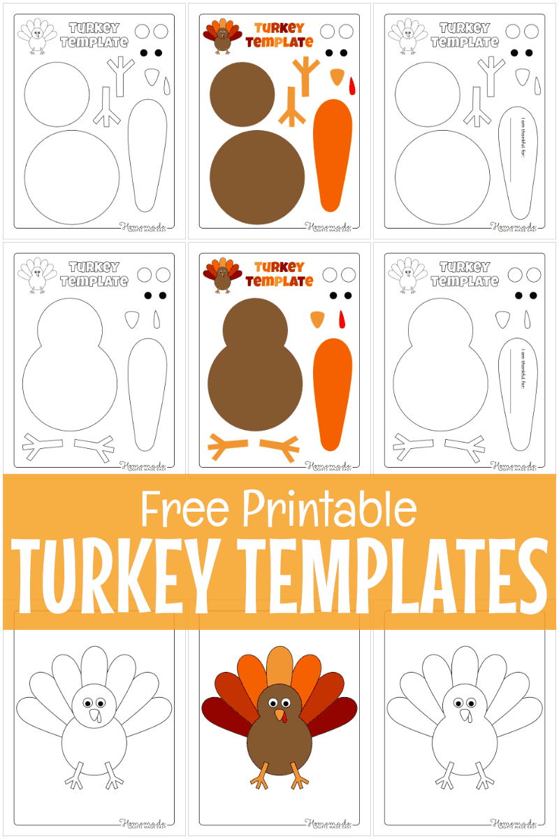 Free Printable Turkey Templates For Thanksgiving Crafts Free Printable Turkey Templates For Thanksgiving Crafts
