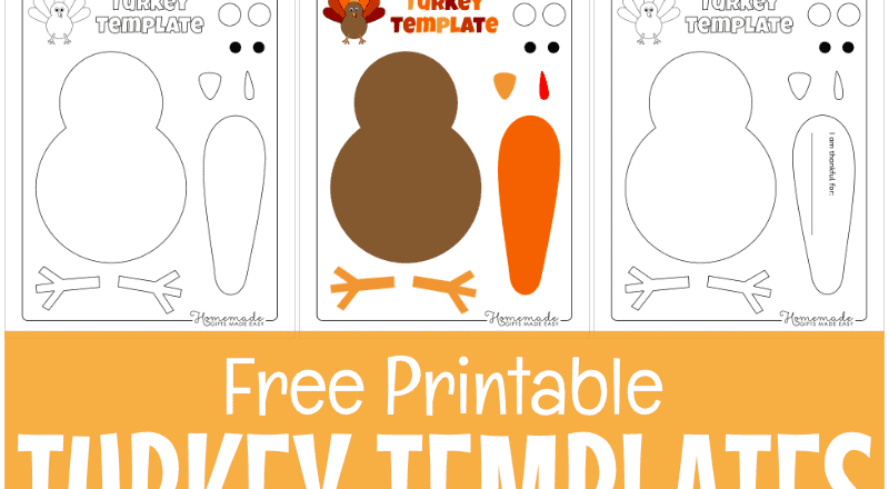 Free Printable Turkey Templates For Thanksgiving Crafts