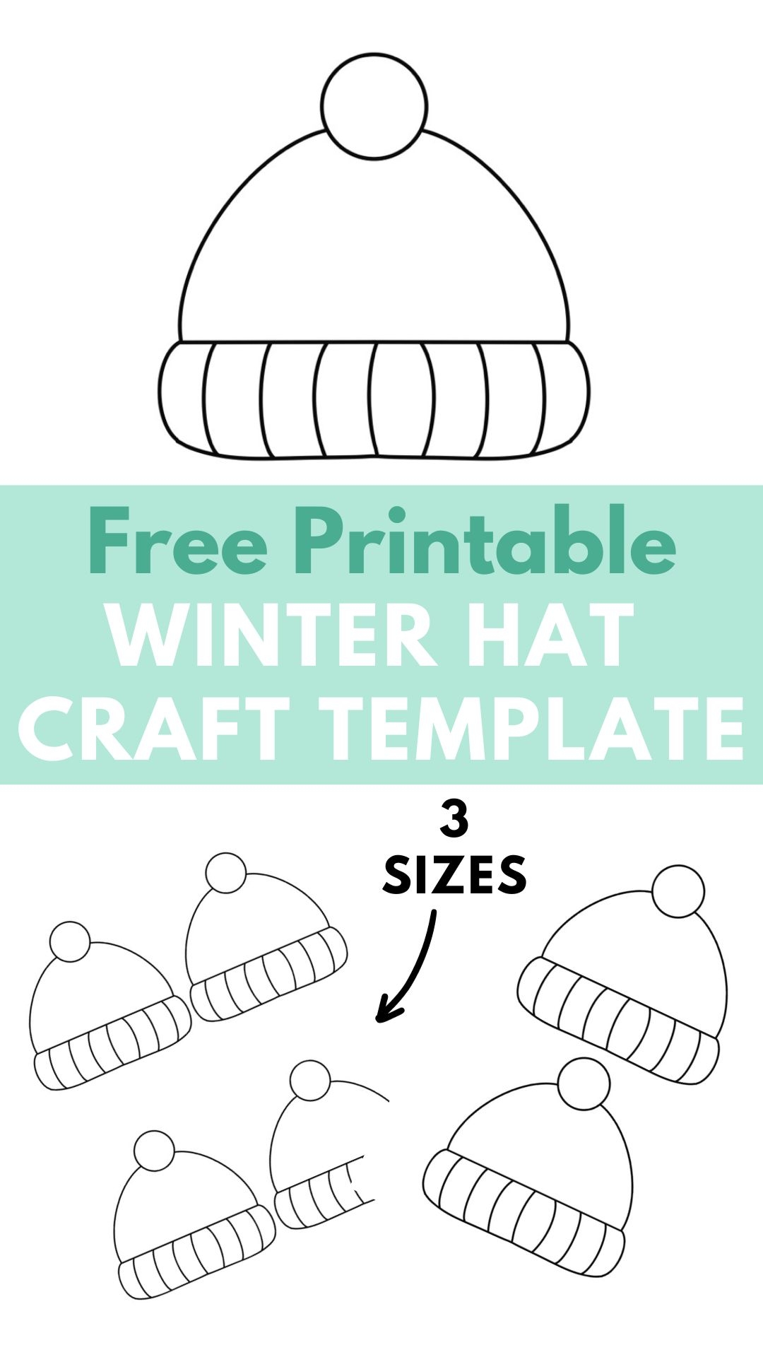 Free Printable Winter Hat Craft Template  Free Printable Winter Hat Craft Template