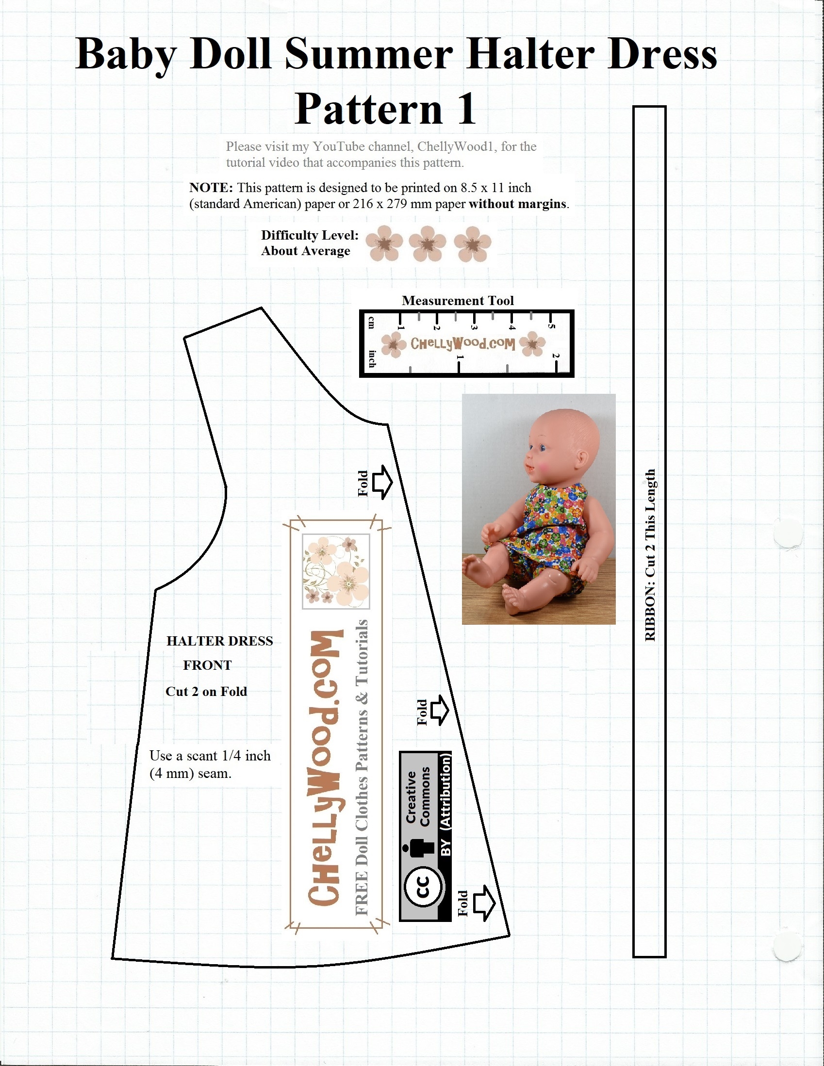 FREE sewing Pattern For Baby dolls ChellyWood crafts Free Doll Clothes Patterns