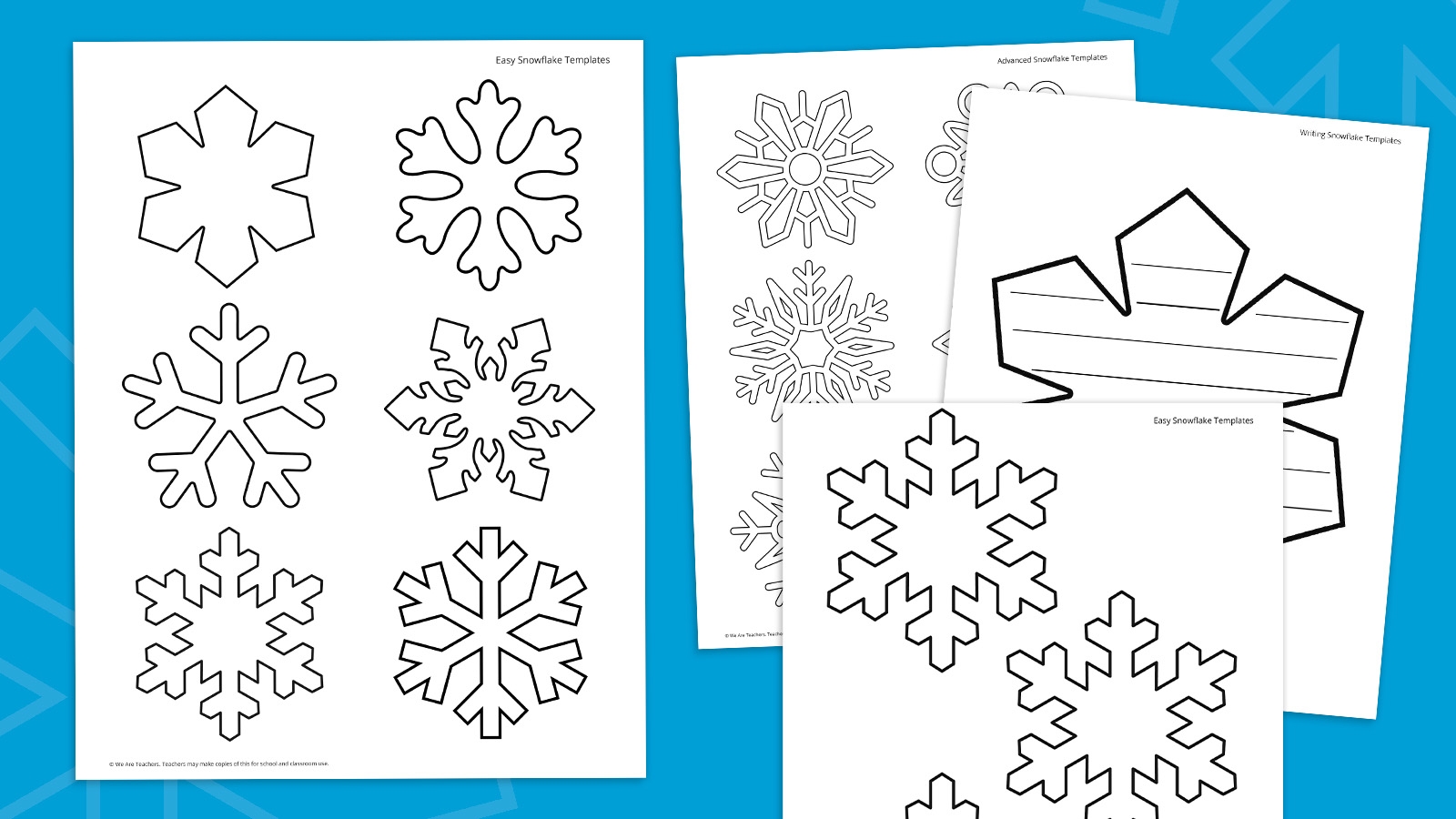 printable snowflake template for kindergarten