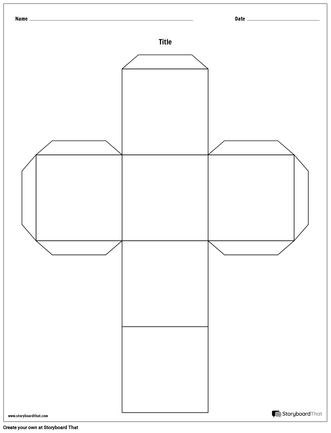 cube shape template printable