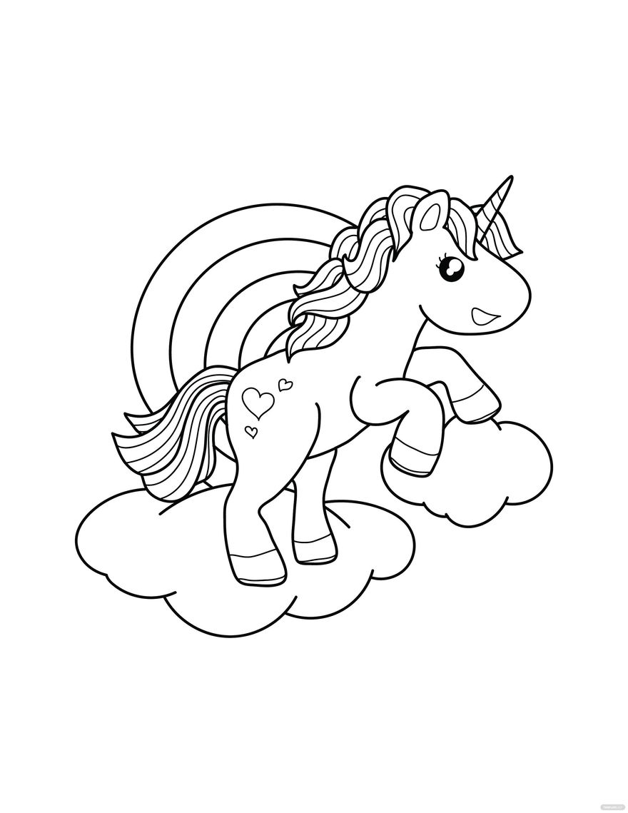 Free Unicorn Coloring Page Templates Editable And Printable